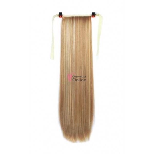 Extensie de par coada dreapta cu snur 50 cm Blond Auriu Inchis 50HT28